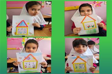 زنگ کاردستی ،کاردستی خانواده ،هماهنگ با نگاره های کلاس اول